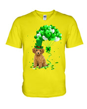Load image into Gallery viewer, Red Toy Poodle Patrick Balloons St. Patrick's Day Color Changing Mug Guys V-Neck
