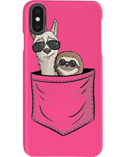 Load image into Gallery viewer, Cool Llama And Sloth In Pocket Meaningful Gift Phone case
