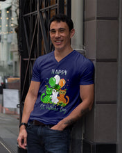 Load image into Gallery viewer, Lovely Cat And Balloons Happy St Patrick's Day Gift For Cat Lovers Guys V-Neck
