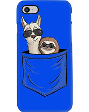 Load image into Gallery viewer, Cool Llama And Sloth In Pocket Meaningful Gift Phone case
