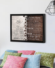 Load image into Gallery viewer, Love You For All That You Are Custom Name Gift For Wife Framed Matte Canvas
