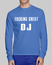 Load image into Gallery viewer, Fucking Great DJ Black And White Printed Mug Unisex Long Sleeve
