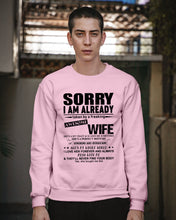 Load image into Gallery viewer, She's My Whole World Gift For Husband Sweatshirt
