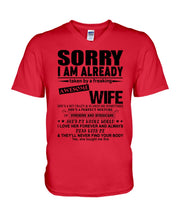 Load image into Gallery viewer, She's My Whole World Gift For Husband Guys V-Neck
