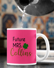 Load image into Gallery viewer, Shamrock Future Mrs Collins St Patrick's Day Mug
