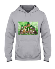 Load image into Gallery viewer, Staffordshire Leprechaun St Patrick's Day Gift For Dog Lovers Hoodie

