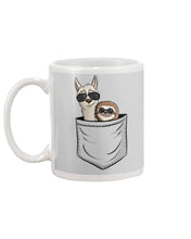 Load image into Gallery viewer, Cool Llama And Sloth In Pocket Meaningful Gift Mug
