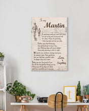 Load image into Gallery viewer, Custom Name Gift For Son I Sometimes Wish You Were Small Matte Canvas
