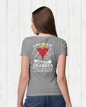 Load image into Gallery viewer, Gift For Grandpa A Big Piece Of My Heart Lives Ladies Tee

