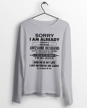Load image into Gallery viewer, A Freaking Awesome Husband Is My Life Unisex Long Sleeve
