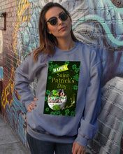 Load image into Gallery viewer, Bernese Mountain  And Baby Yoda Shamrock St. Patrick's Day Color Changing Mug Sweatshirt
