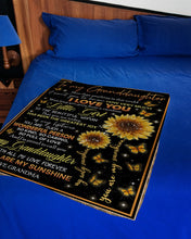 Load image into Gallery viewer, How Very Much I Love You Sunflower Grandma Gift For Granddaughter Fleece Blanket
