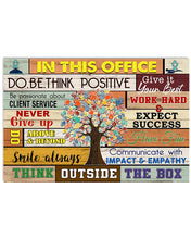 Load image into Gallery viewer, In This Office Think Outside The Box Meaningful Gift Horizontal Poster
