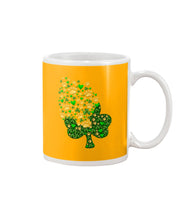 Load image into Gallery viewer, Dog Paws And Clover Shamrock Design St Patrick's Day Gift For Dog Lovers Mug
