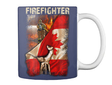 Load image into Gallery viewer, Firefighter Behind Canada Flag Gift For Firefighter Mug

