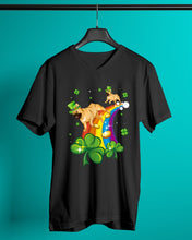 Load image into Gallery viewer, Frenchie Running On Rainbow Clover St Patrick's Day Gift For Dog Lovers Guys V-Neck
