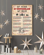 Load image into Gallery viewer, Something You Should Know About My Newfoundland My House My Rules Vertical Poster
