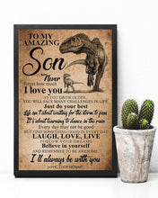 Load image into Gallery viewer, Mommy Gift For Son T Rex Just Do Your Best Vertical Poster
