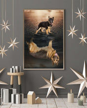 Load image into Gallery viewer, German Shepherd Reflection In Water Believe In Yourself Gift For Dog Lovers Vertical Poster
