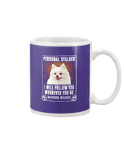 Load image into Gallery viewer, White Pomeranian Will Follow You St. Patrick's Day Printed Mug Mug
