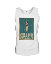 Load image into Gallery viewer, Just A Girl Who Loves Swimming Gift For Girls Unisex Tank Top
