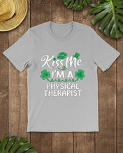 Load image into Gallery viewer, Physical Therapist Green Lip Shamrock St. Patrick's Day Color Changing Mug Guys Tee
