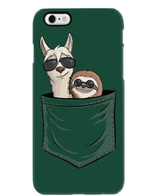 Load image into Gallery viewer, Cool Llama And Sloth In Pocket Meaningful Gift Phone case
