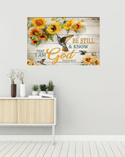 Load image into Gallery viewer, Hummingbird Be Still And Know That I Am God Horizontal Poster
