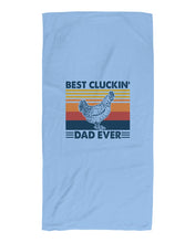 Load image into Gallery viewer, Best Cluckin' Dad Ever Retro Vintage Gift For Dad Beach Towel
