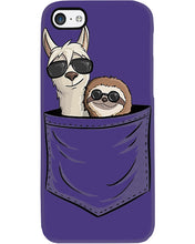 Load image into Gallery viewer, Cool Llama And Sloth In Pocket Meaningful Gift Phone case
