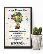 Load image into Gallery viewer, Flying House With Balloons Be My Always Gift For Wife Vertical Poster
