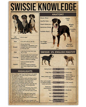 Load image into Gallery viewer, Swissie Knowledge Meaningful Gift For Dog Lovers Vertical Poster
