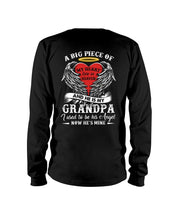 Load image into Gallery viewer, Gift For Grandpa A Big Piece Of My Heart Lives Unisex Long Sleeve
