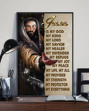 Load image into Gallery viewer, Jesus Is My God My King My Lord Gift Vertical Poster
