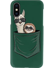 Load image into Gallery viewer, Cool Llama And Sloth In Pocket Meaningful Gift Phone case
