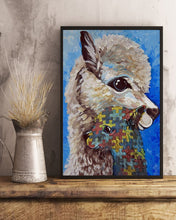 Load image into Gallery viewer, Autism Awareness Llama Gift For Autism Son Vertical Poster
