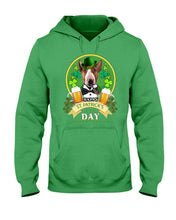 Load image into Gallery viewer, Bull Terrier With Beer Celebrate St Patrick's Day Gift For Dog Lovers Hoodie
