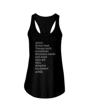 Load image into Gallery viewer, Splints Button Hook Therapy Putty Goniometer Resistance Bands Ladies Flowy Tank
