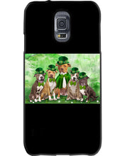 Load image into Gallery viewer, Staffordshire Leprechaun St Patrick's Day Gift For Dog Lovers Phone case
