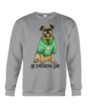 Load image into Gallery viewer, Bulldog Green Tee St Patrick's Day Gift For Dog Lovers Sweatshirt
