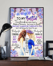 Load image into Gallery viewer, Thank For Standing By My Side Flower Gift For Bestie Vertical Poster
