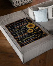 Load image into Gallery viewer, How Very Much I Love You Sunflower Grandma Gift For Granddaughter Fleece Blanket
