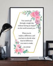 Load image into Gallery viewer, Social Worker What You Do Makes A Difference Pink Flower Vertical Poster
