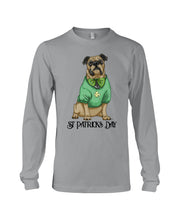 Load image into Gallery viewer, Bulldog Green Tee St Patrick's Day Gift For Dog Lovers Unisex Long Sleeve
