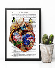 Load image into Gallery viewer, Human Heart Anatomy Butterfly Meaningful Gift For Cardiologist Vertical Poster

