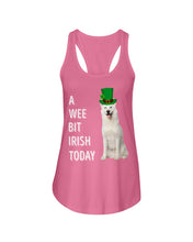 Load image into Gallery viewer, White Siberian Husky Irish Today Dog Lovers St. Patrick's Day Printed Mug Ladies Flowy Tank
