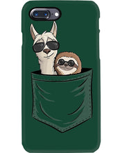 Load image into Gallery viewer, Cool Llama And Sloth In Pocket Meaningful Gift Phone case
