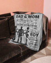 Load image into Gallery viewer, Always Be My Loving Parents Son Gift For Mom And Dad Fleece Blanket
