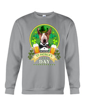 Load image into Gallery viewer, Bull Terrier With Beer Celebrate St Patrick's Day Gift For Dog Lovers Sweatshirt
