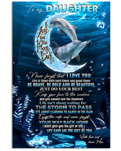 Load image into Gallery viewer, Enjoy The Ride Dolphins Under Ocean Gift For Daughter Vertical Poster
